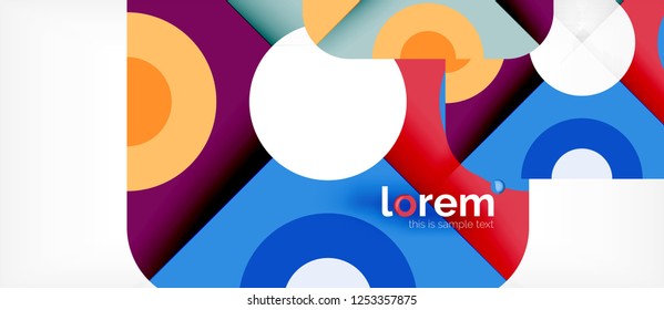 Abstract round elements composition background, organic design template with place for your text