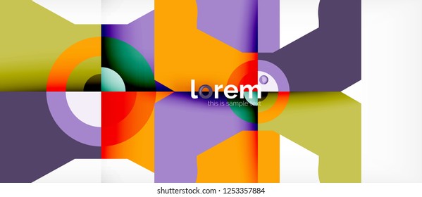 Abstract round elements composition background, organic design template with place for your text