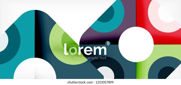 Abstract round elements composition background, organic design template with place for your text