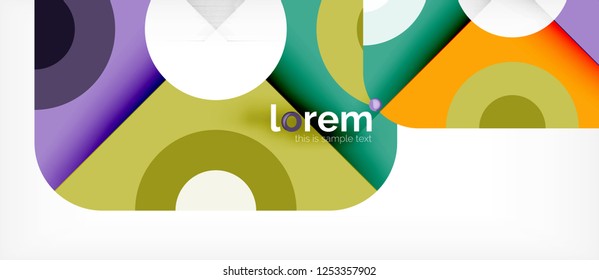 Abstract round elements composition background, organic design template with place for your text