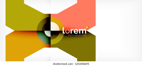 Abstract round elements composition background, organic design template with place for your text