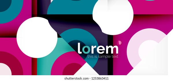 Abstract round elements composition background, organic design template with place for your text