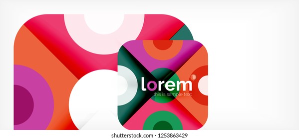 Abstract round elements composition background, organic design template with place for your text