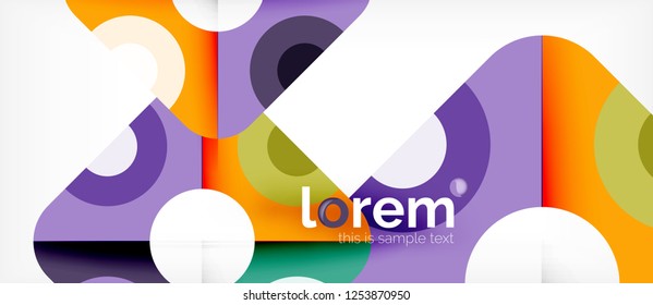 Abstract round elements composition background, organic design template with place for your text