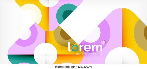 Abstract round elements composition background, organic design template with place for your text
