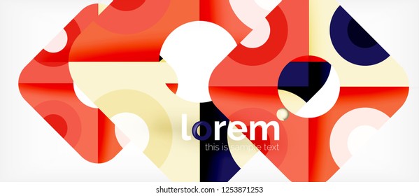 Abstract round elements composition background, organic design template with place for your text