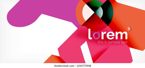 Abstract round elements composition background, organic design template with place for your text