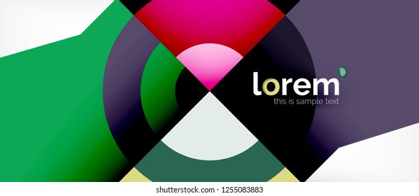 Abstract round elements composition background, organic design template with place for your text