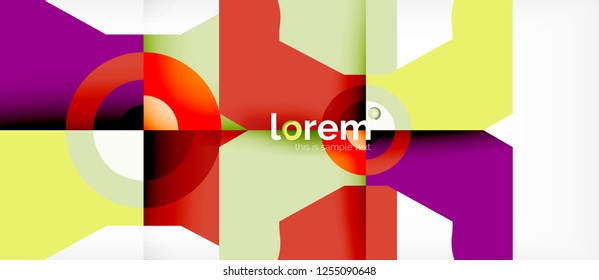 Abstract round elements composition background, organic design template with place for your text