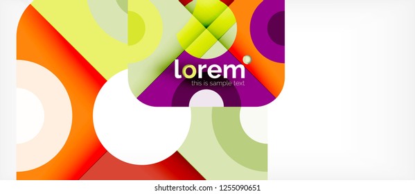 Abstract round elements composition background, organic design template with place for your text