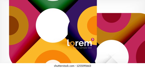 Abstract round elements composition background, organic design template with place for your text