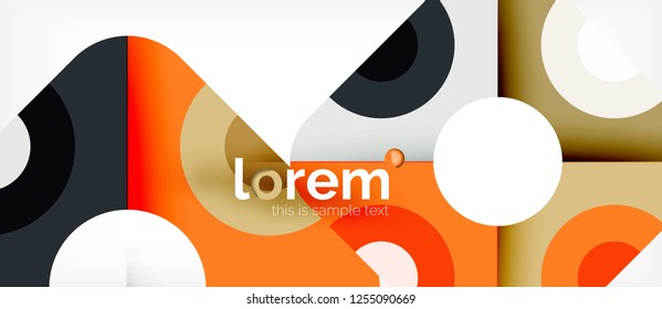 Abstract round elements composition background, organic design template with place for your text