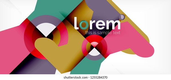 Abstract round elements composition background, organic design template with place for your text