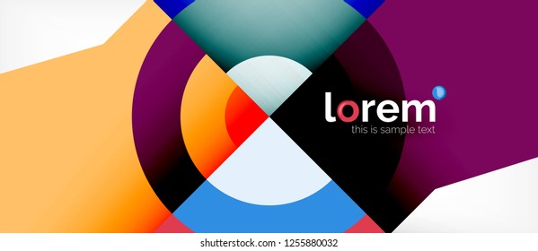 Abstract round elements composition background, organic design template with place for your text