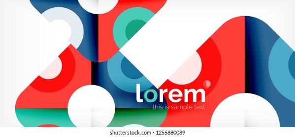 Abstract round elements composition background, organic design template with place for your text