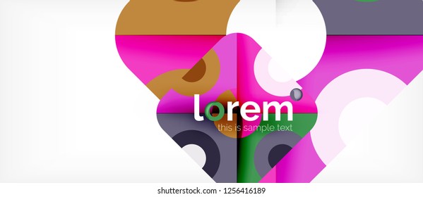 Abstract round elements composition background, organic design template with place for your text