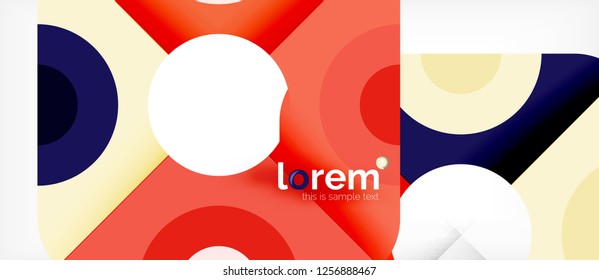 Abstract round elements composition background, organic design template with place for your text