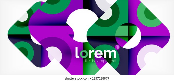 Abstract round elements composition background, organic design template with place for your text