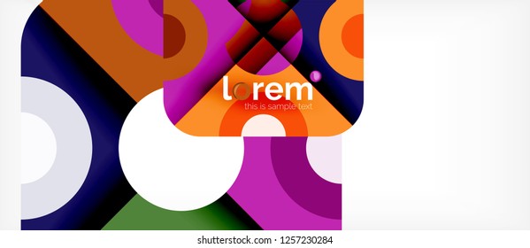 Abstract round elements composition background, organic design template with place for your text