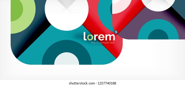 Abstract round elements composition background, organic design template with place for your text