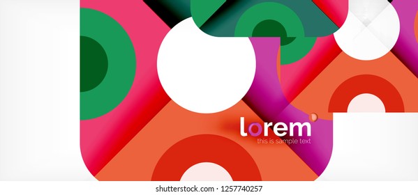 Abstract round elements composition background, organic design template with place for your text