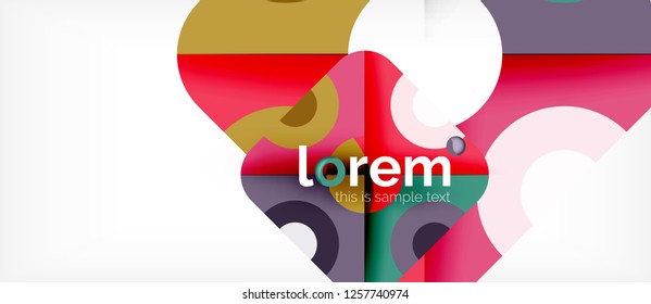 Abstract round elements composition background, organic design template with place for your text