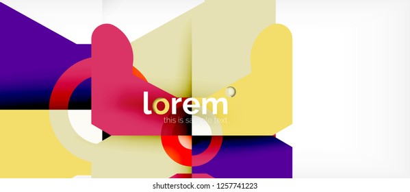 Abstract round elements composition background, organic design template with place for your text