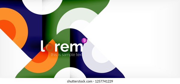 Abstract round elements composition background, organic design template with place for your text