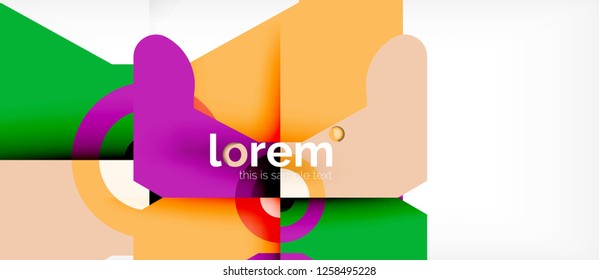 Abstract round elements composition background, organic design template with place for your text
