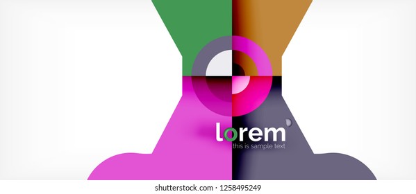 Abstract round elements composition background, organic design template with place for your text