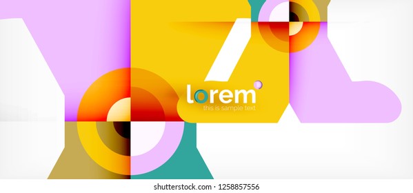 Abstract round elements composition background, organic design template with place for your text