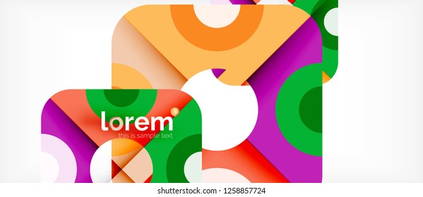 Abstract round elements composition background, organic design template with place for your text