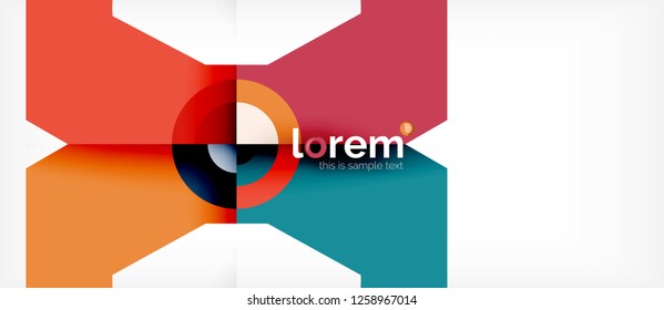 Abstract round elements composition background, organic design template with place for your text