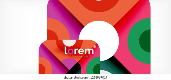 Abstract round elements composition background, organic design template with place for your text