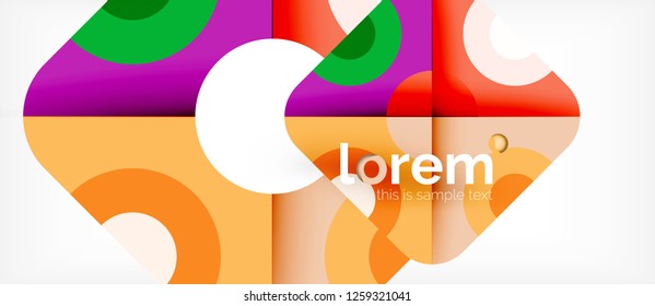 Abstract round elements composition background, organic design template with place for your text