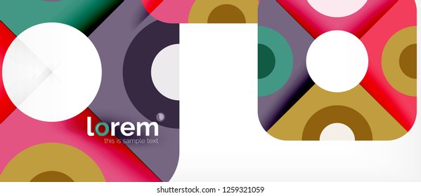 Abstract round elements composition background, organic design template with place for your text