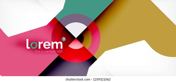 Abstract round elements composition background, organic design template with place for your text