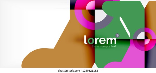 Abstract round elements composition background, organic design template with place for your text