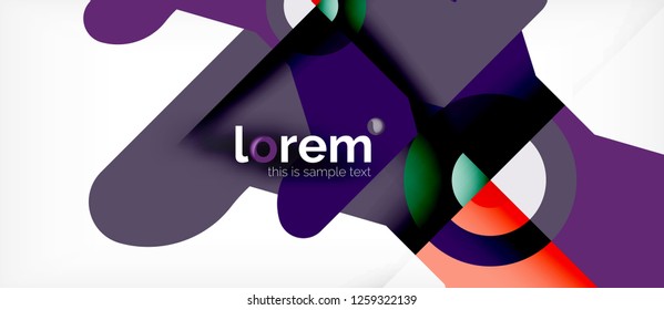 Abstract round elements composition background, organic design template with place for your text