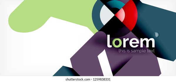 Abstract round elements composition background, organic design template with place for your text