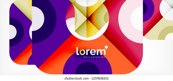 Abstract round elements composition background, organic design template with place for your text