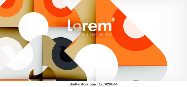 Abstract round elements composition background, organic design template with place for your text