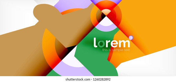 Abstract round elements composition background, organic design template with place for your text