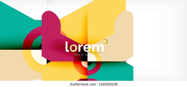 Abstract round elements composition background, organic design template with place for your text