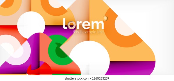 Abstract round elements composition background, organic design template with place for your text