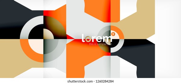 Abstract round elements composition background, organic design template with place for your text