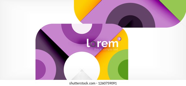 Abstract round elements composition background, organic design template with place for your text