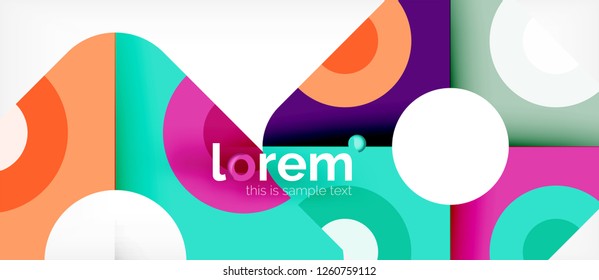 Abstract round elements composition background, organic design template with place for your text