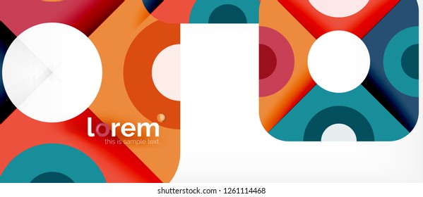 Abstract round elements composition background, organic design template with place for your text
