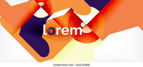 Abstract round elements composition background, organic design template with place for your text